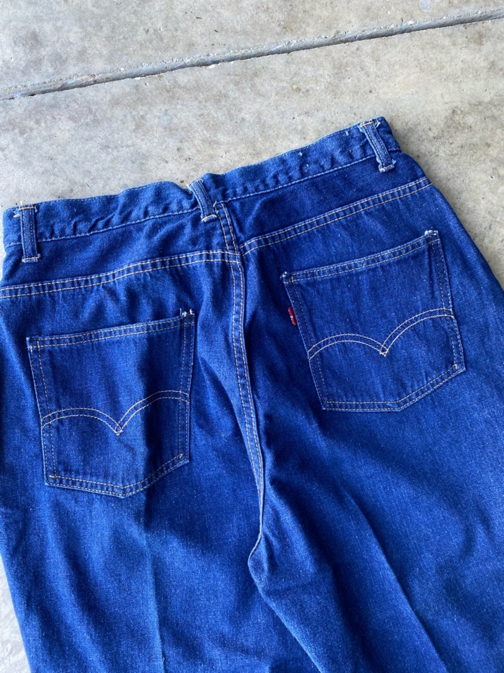 VTG 60s Big E Levi’s jeans gripper zipper denim red tab 1960s 32”